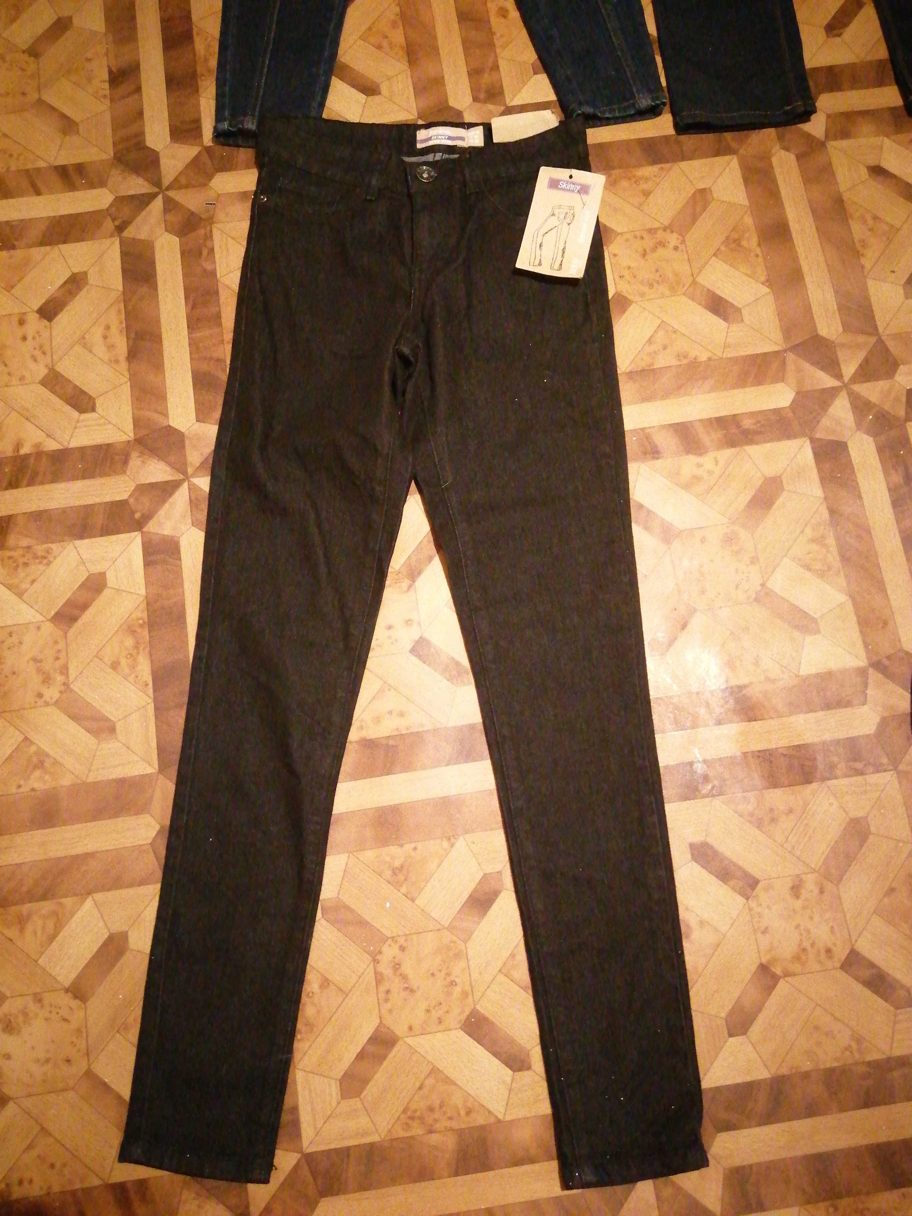 Nowe jeansy spodnie rurki leginsy 34 36 granatowe czarne