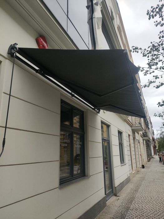 Markiza rozkładana szara