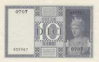 10 итальянских лир 1939 год