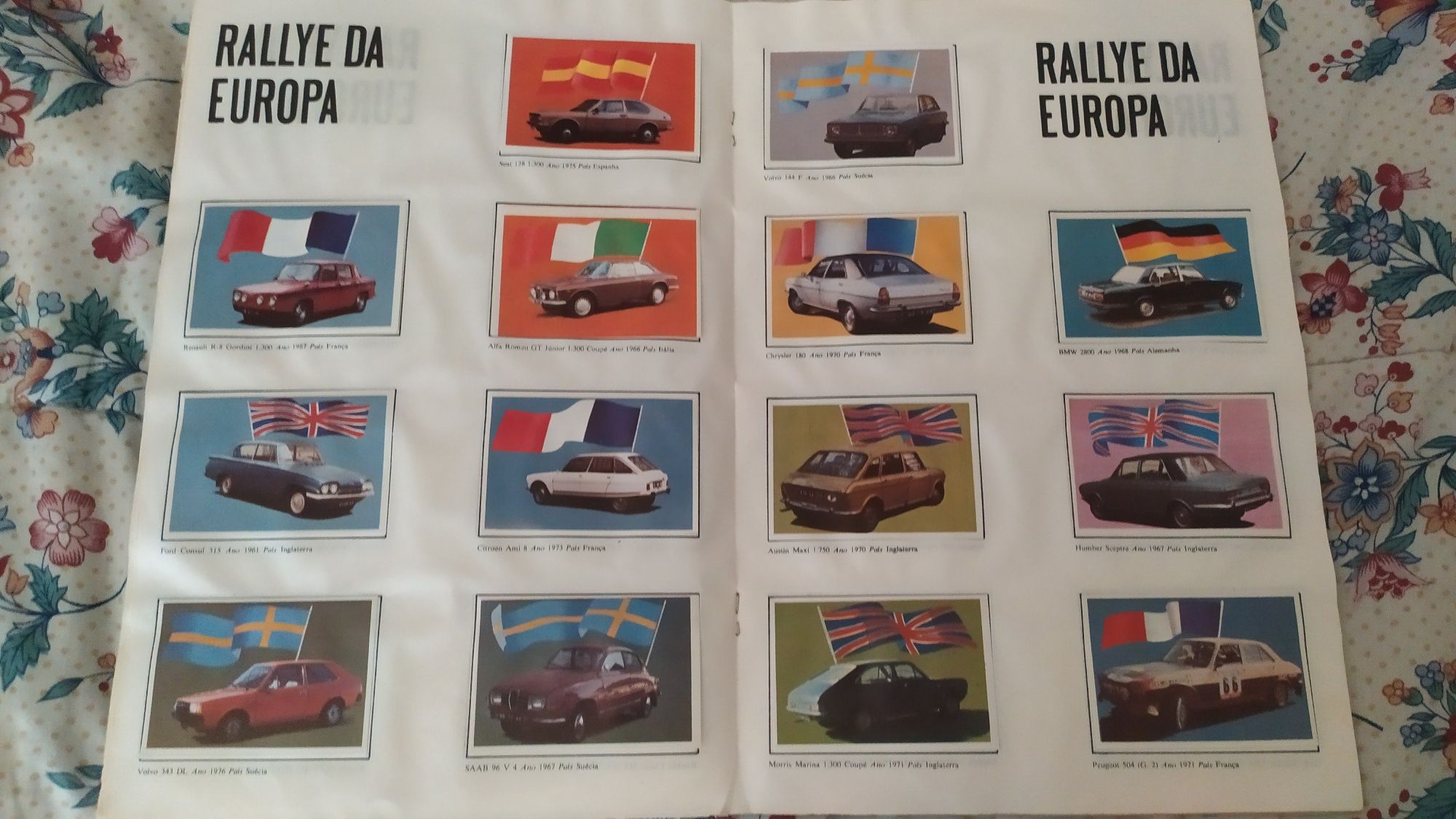 Caderneta RARA completa RALLYE DA EUROPA + 5 posters+ jogo tabuleiro