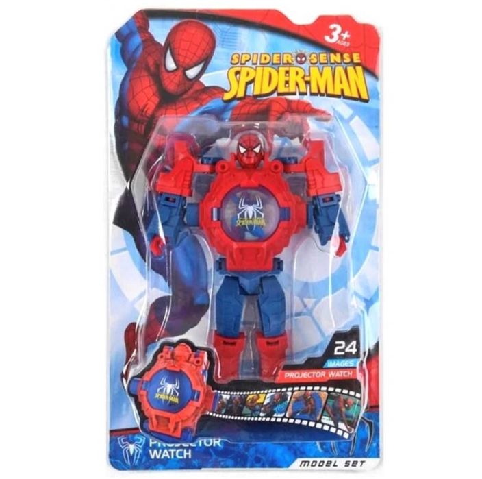 Годинник трансформер з 3а проектором Людина-павук (Spiderman)