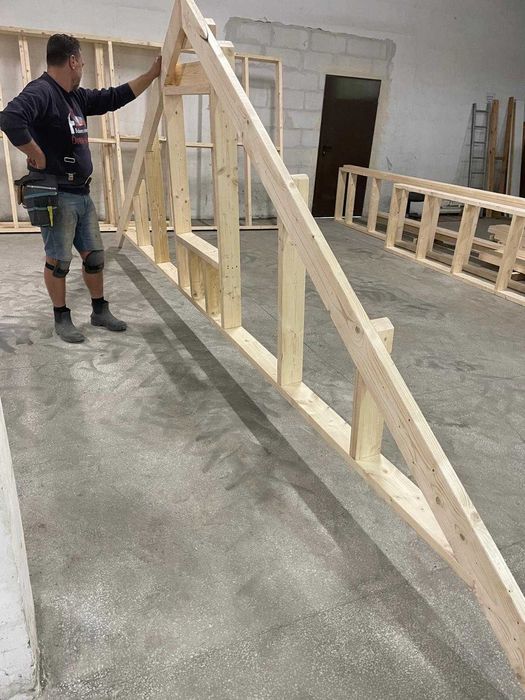 Konstrukcja drewniana szkielet domu 35 m2 z antresolą lub piętrem