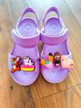 Crocs C9 26 27 lekkie gumowe sandały przypinki dziewczynka