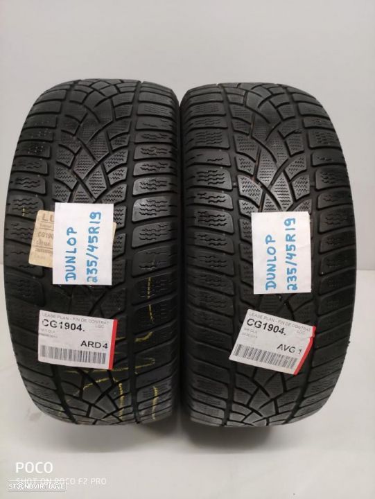 2 pneus semi novos 235-45r19 dunlop - oferta dos portes