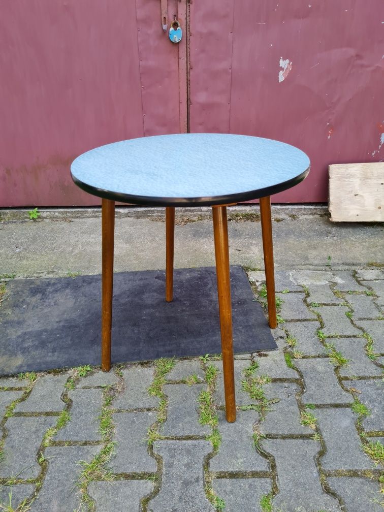 Okrągły stolik kawowy lata 70te Niemcy vintage retro