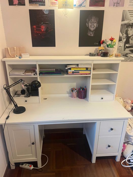 biurko Ikea z nadstawką, białe