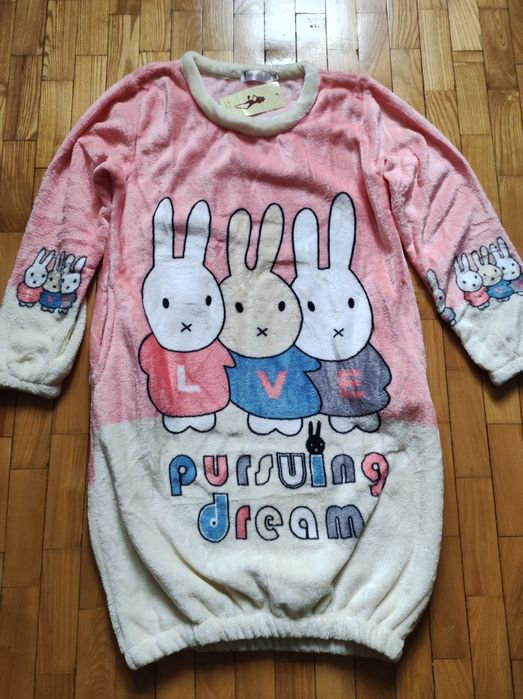 Плюшевое платье халат женское.