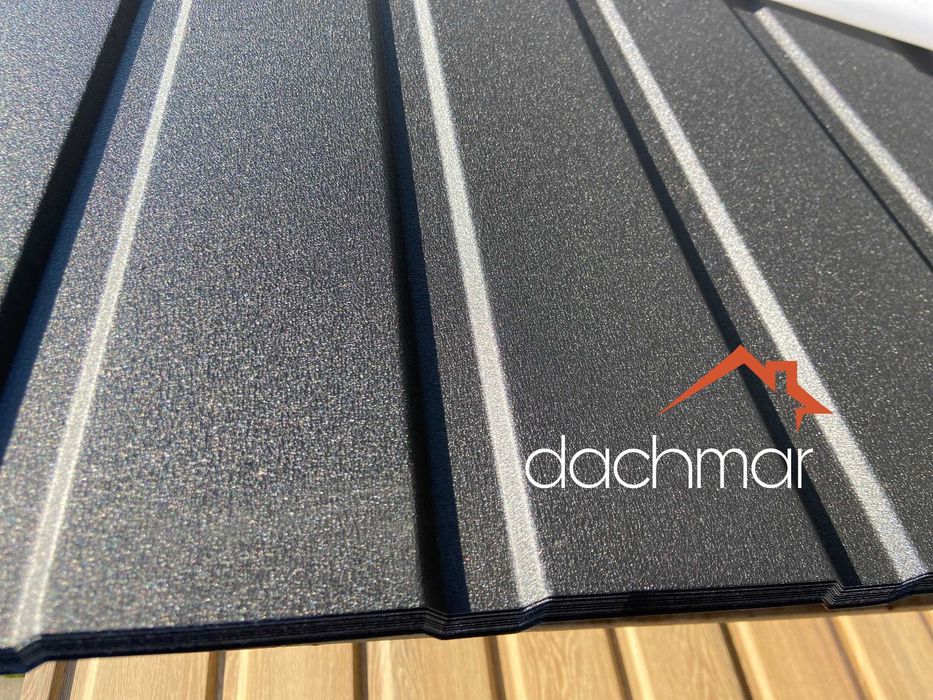 Blacha trapezowa T-6 czarna, antracyt, blacha na podsufitkę, elewację