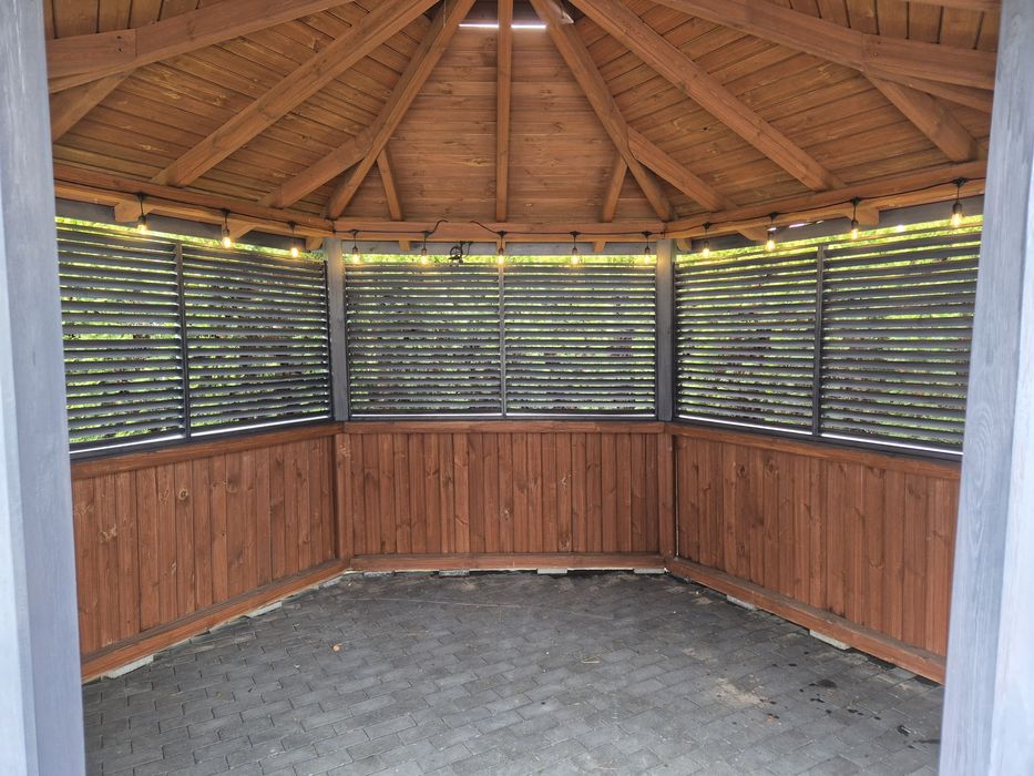 Altana drewniana sześciokątna