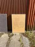 3 tablice - tekstylna/szklana w aluminiowej ramie, informacyjna 70x100