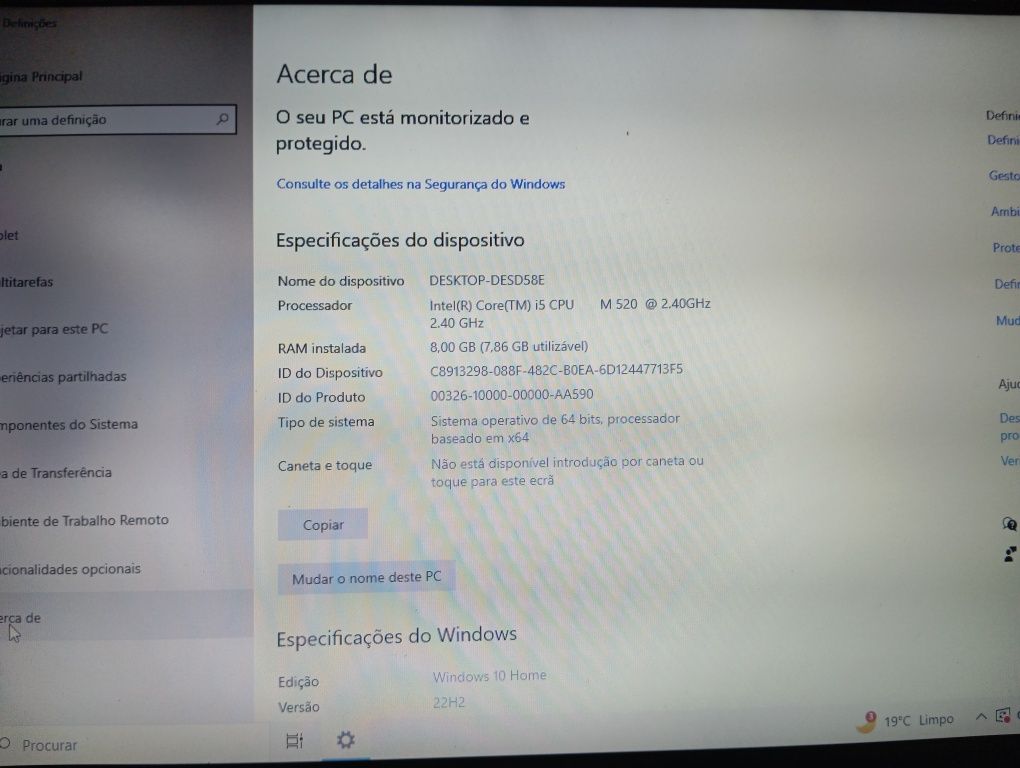 Portátel Toshiba Satellite A500-1H5