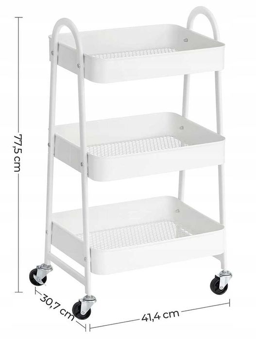 Wózek kuchenny 3 poziomy Regał łazienkowy Szafka na kółkach OKAZJA