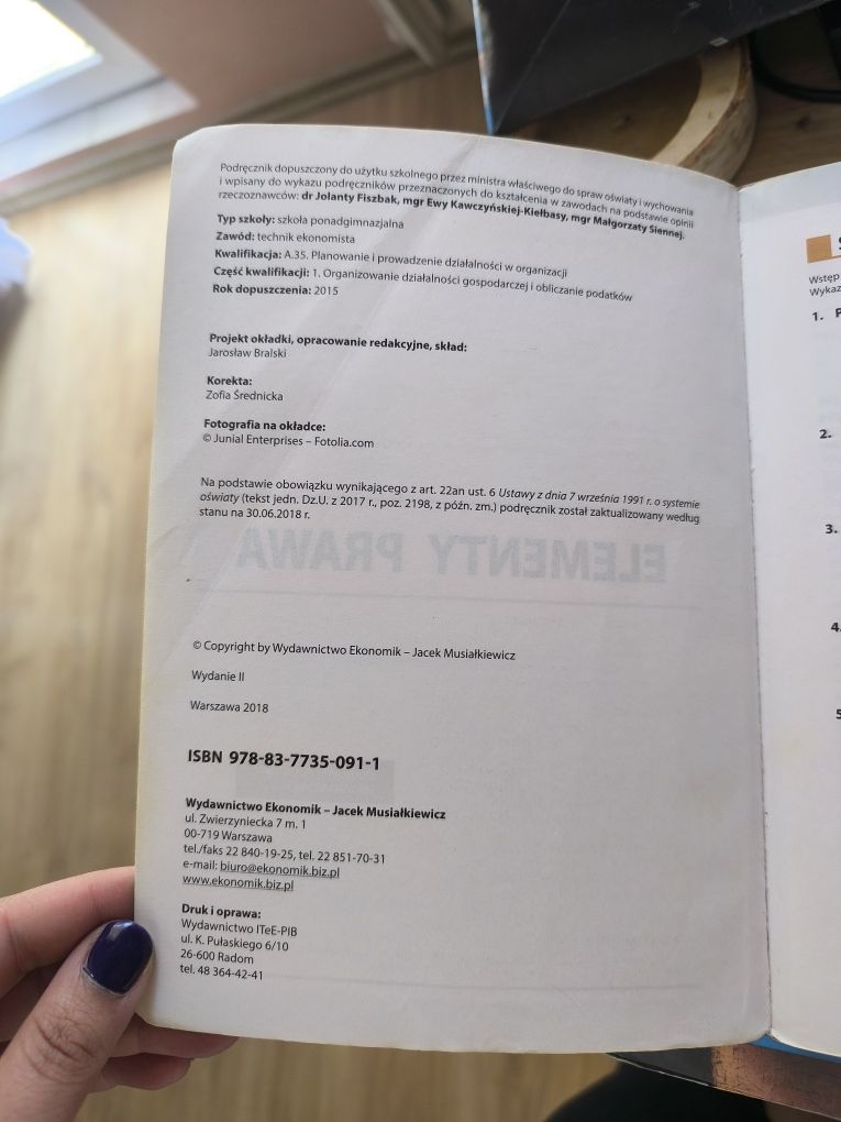 Elementy prawa podręcznik