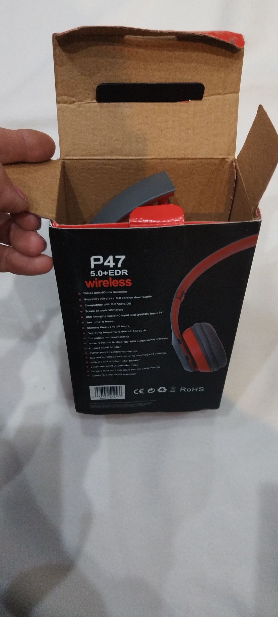 nowe słuchawki bloototch ładowane na kabel skladane