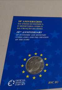 EMU 2009 moeda 2 euros bnc difícil