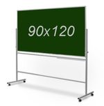 Магнітно крейдяна дошка поворотна двостороння на колесах 90х120