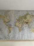 Mapa Mundo com moldura Ikea 1,40 x 2,00 para quarto ou sala