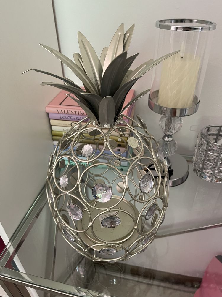 Piekna dekoracja ananas swiecznik 2 w 1 home and you