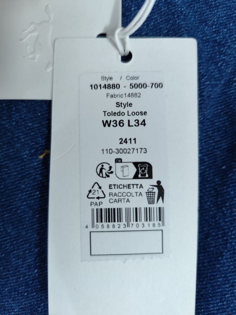 MUSTANG Toledo Loose luźne szerokie dżinsy jeansy niebieskie nowe 36/3