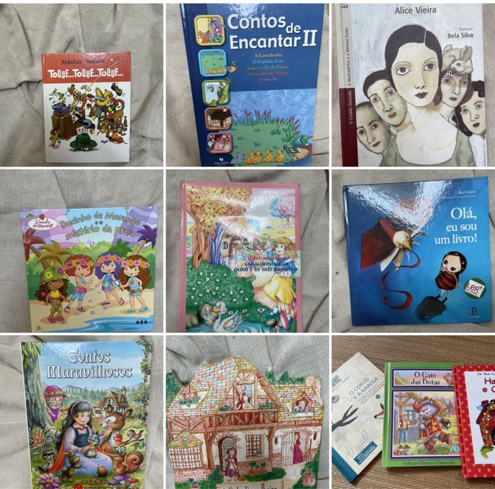 Conjunto de 11 livros de contos/ histórias