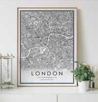 Карта Лондона для интерьера