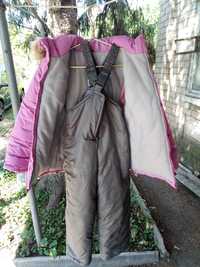 Зимова куртка з комбінезоном на 5-6 років