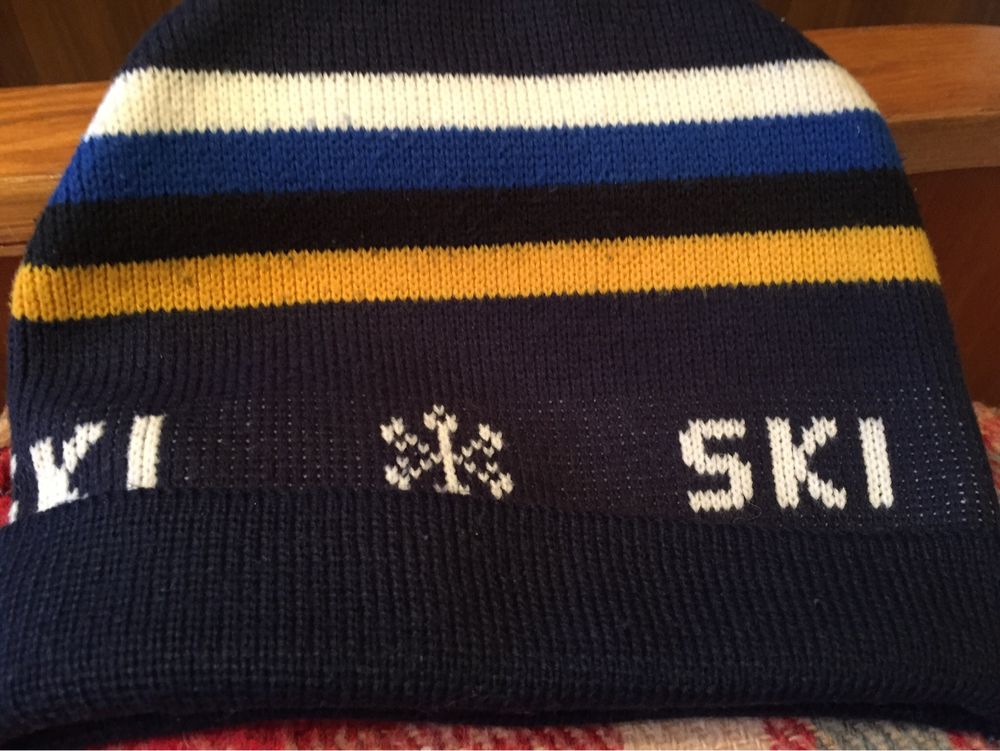 Теплый мягкий двусторонний шарф и шапка - Италия Финляндия