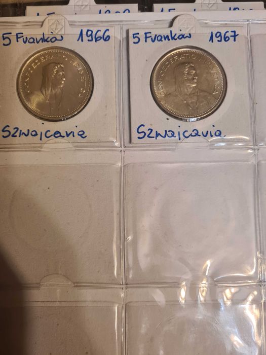 Monety Szwajcaria srebro 49 szt.