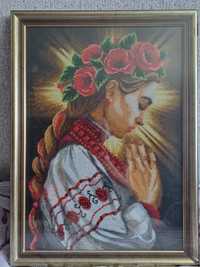 Картина бісером "Українка"