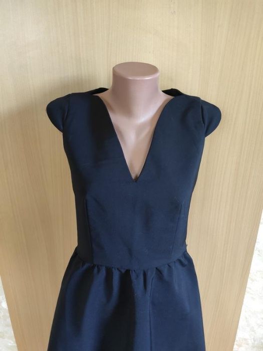 Шикарное вечернее черное платье миди ZARA S-M 44-46 размер