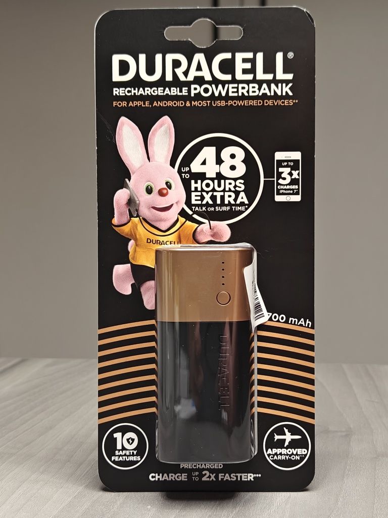 Powerbank Duracell 6700 mAh (24 Wh)