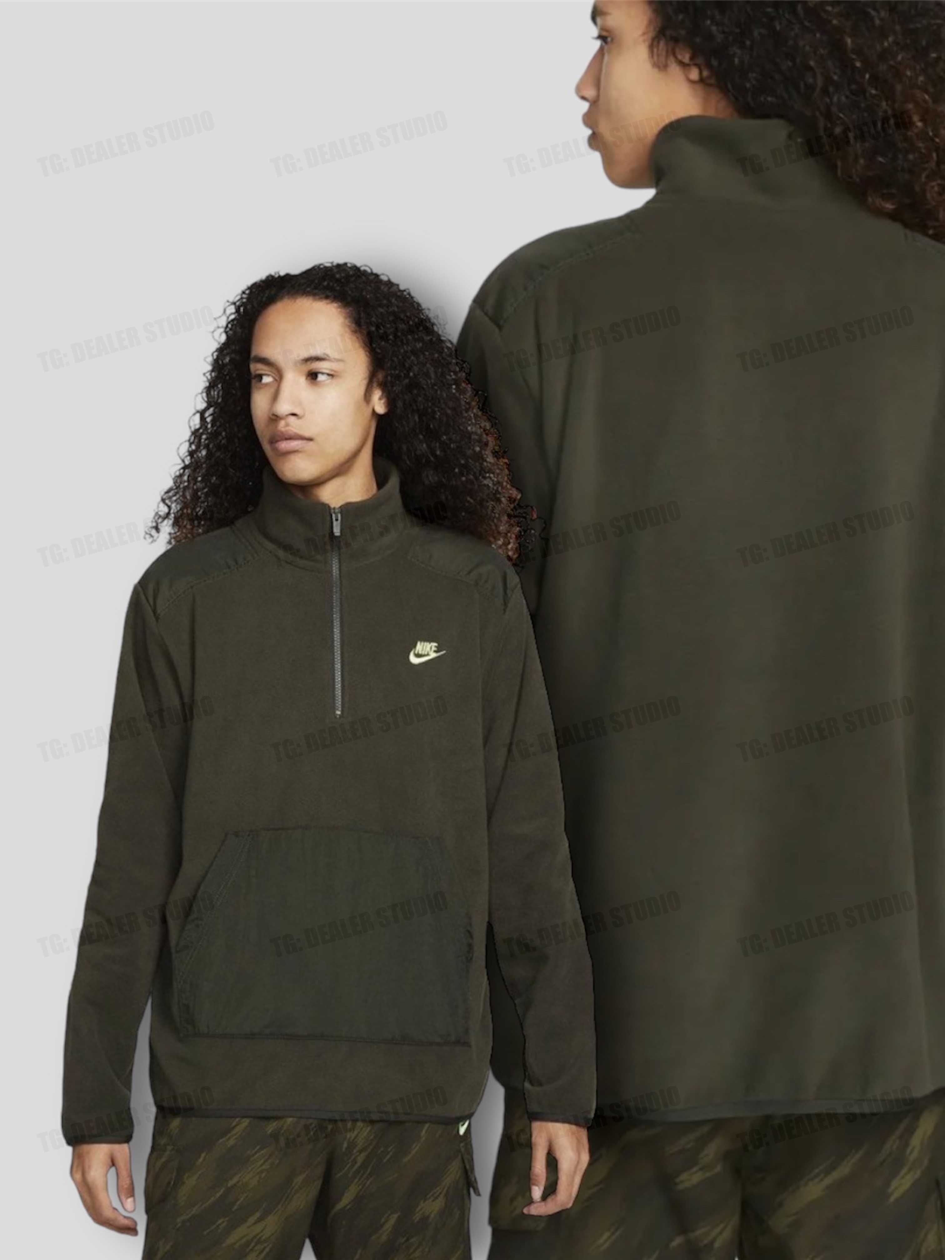 Світшот флісовий Nike Mens Fleece 1/2-zip Top Green | Флисовый свитшот