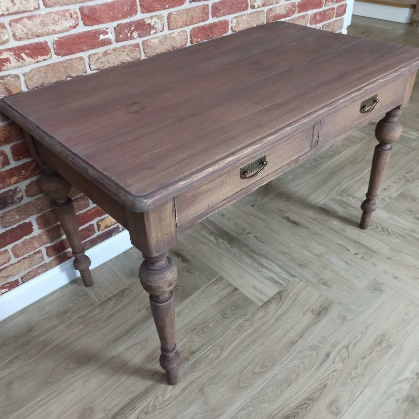 Stary stół antyk, biurko lite drewno