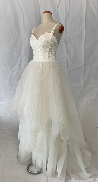 Bajkowa nowa suknia ślubna 40 księżniczka princessa ivory ramiączka