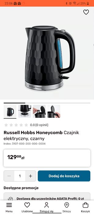 Russell Hobbs czajnik elektryczny 2400W gwarancja stan idealny