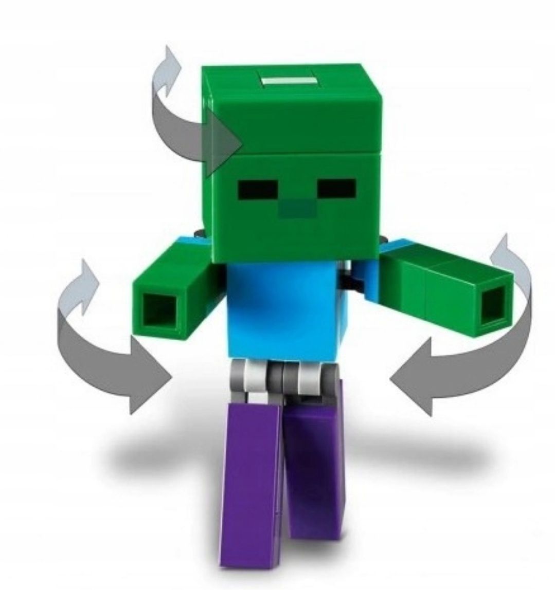 Klocki Minecraft MyWorld Świnia i Małe Zombie