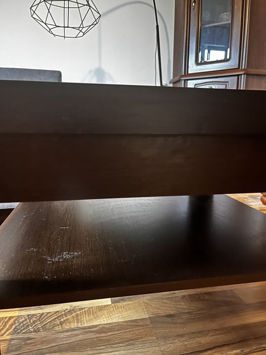 ława brązowa z dodatkowym miejscem pod