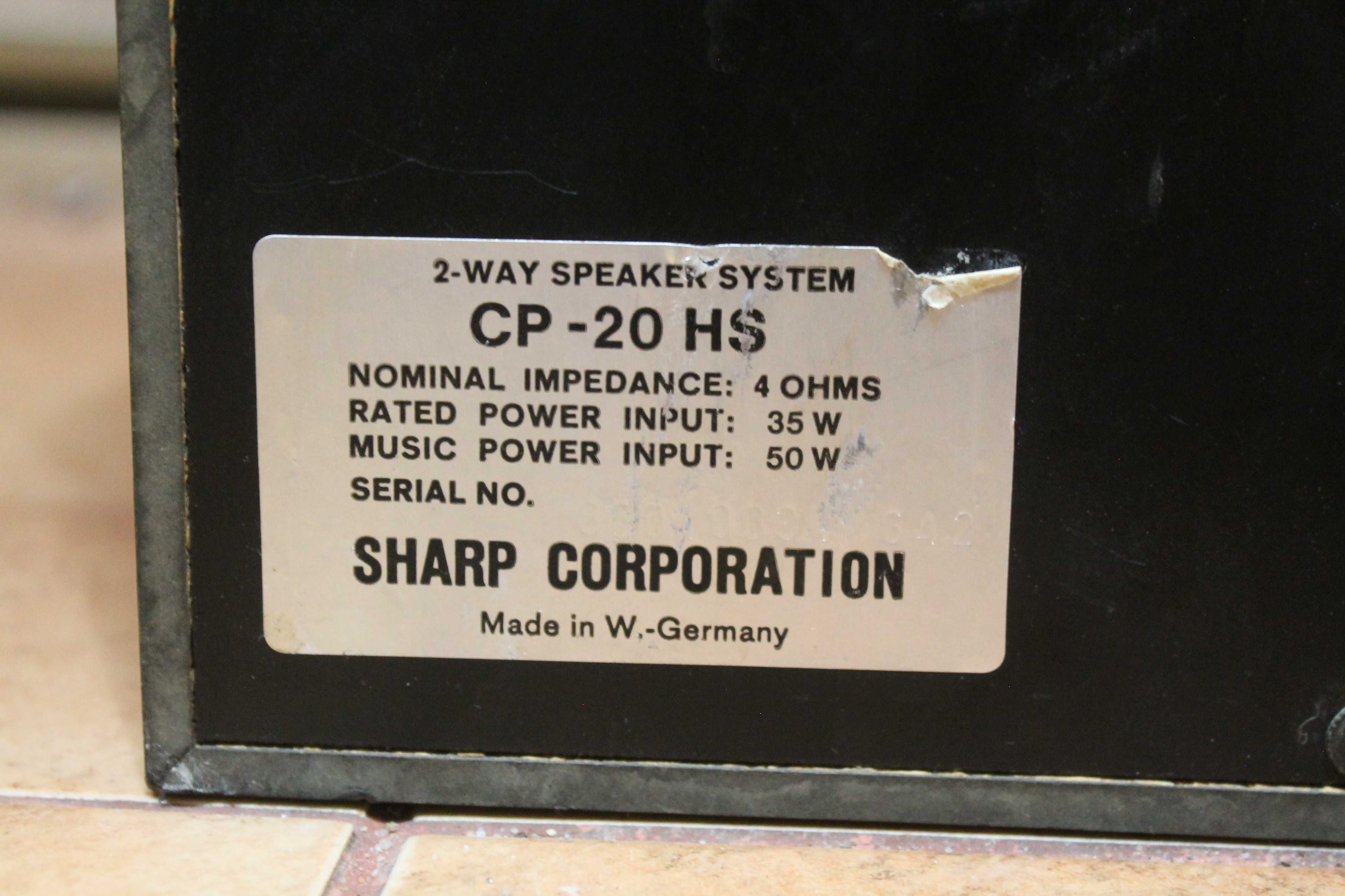Kolumny głośnikowe Sharp CP-20 HS