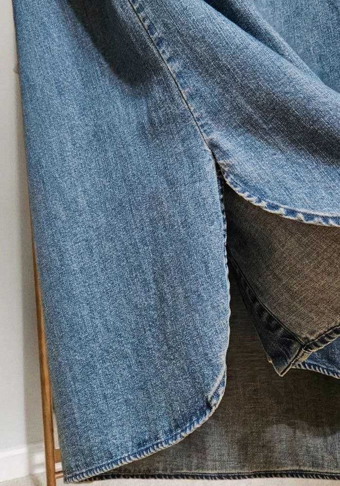 Джинсовое платье-рубашка Zara свободное оверсайз, р. S/M/L