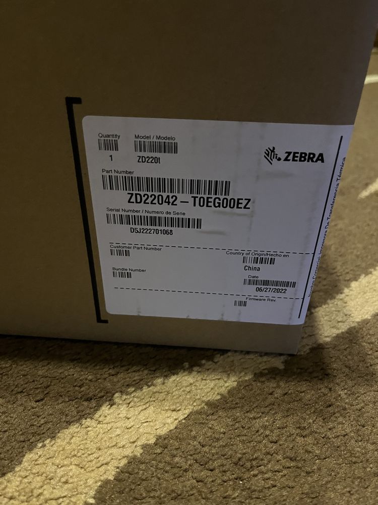 Drukarka etykiet Zebra ZD220 kurierska USB do InPost DHL UPS DPD