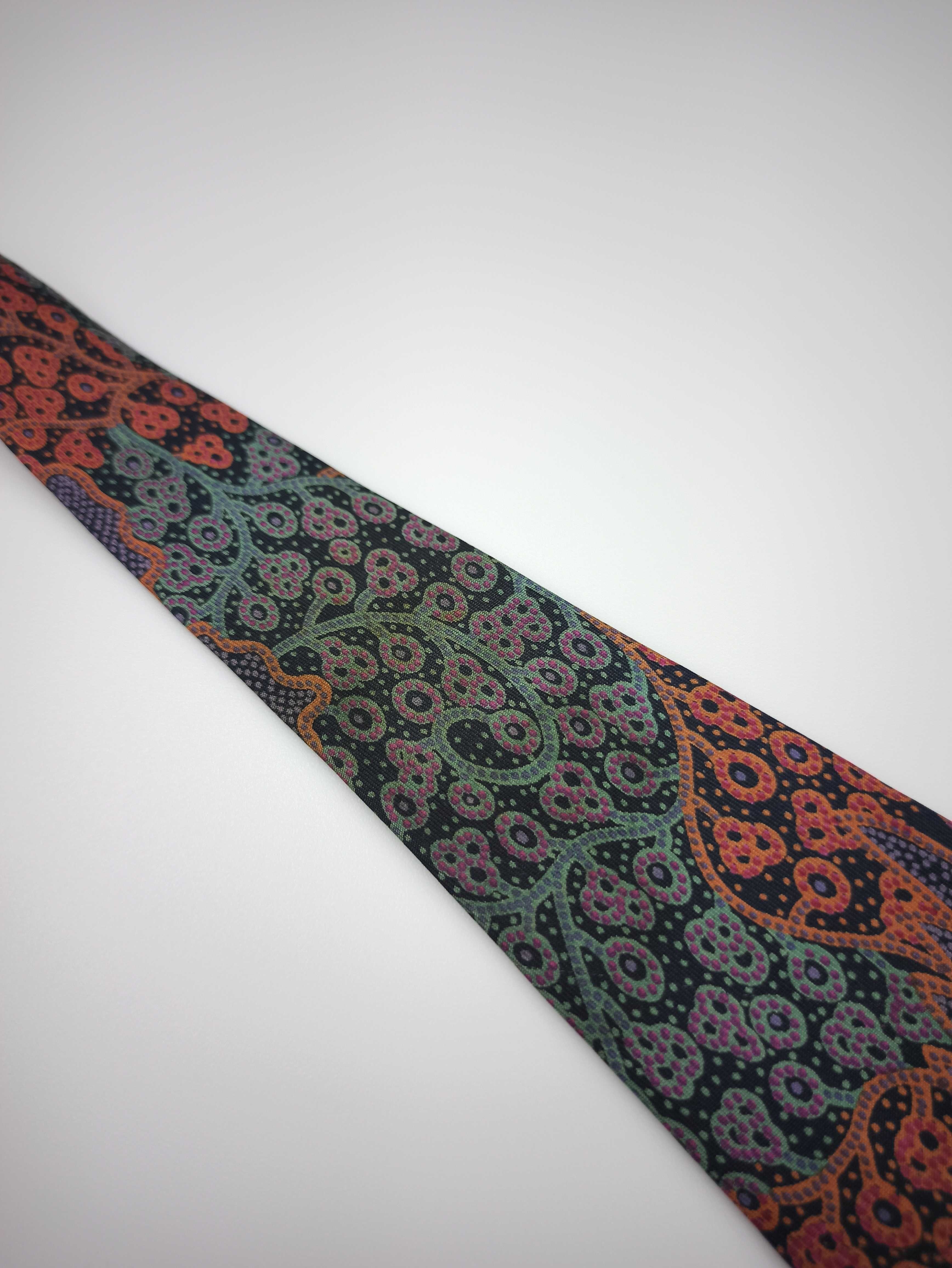 Pal Zileri włoski jedwabny kolorowy krawat we wzory pz05