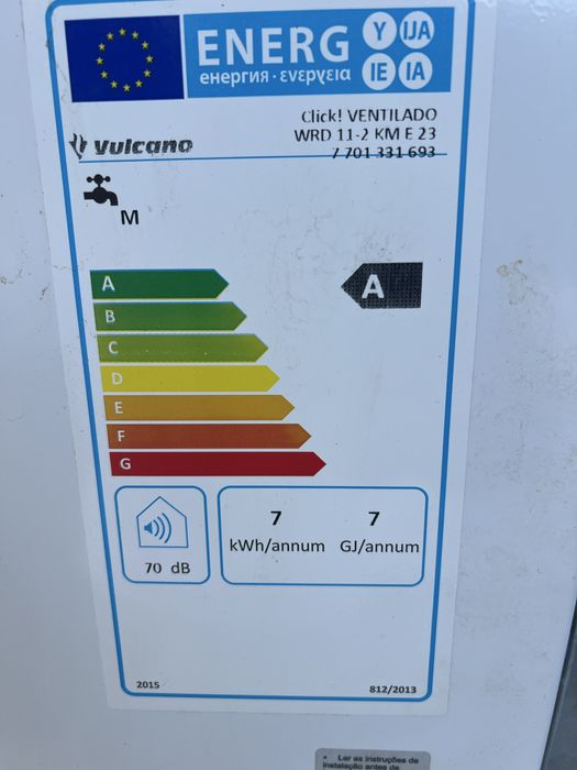 Esquentador Vulcano p/Gás Natural
