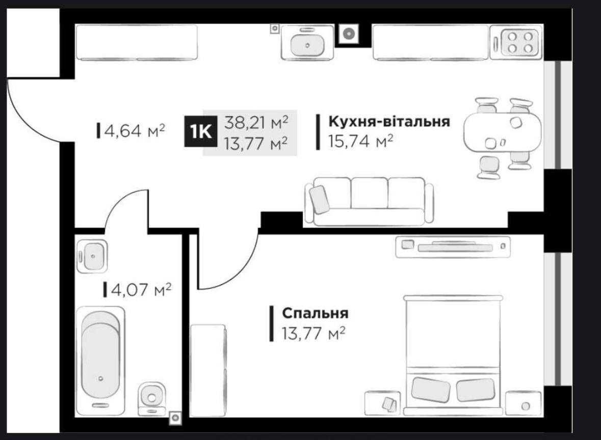 БЕЗ КОМІСІЇ. Продаж 1 кім. кв. Silent Park Орлика, Миколайчука, Щурата