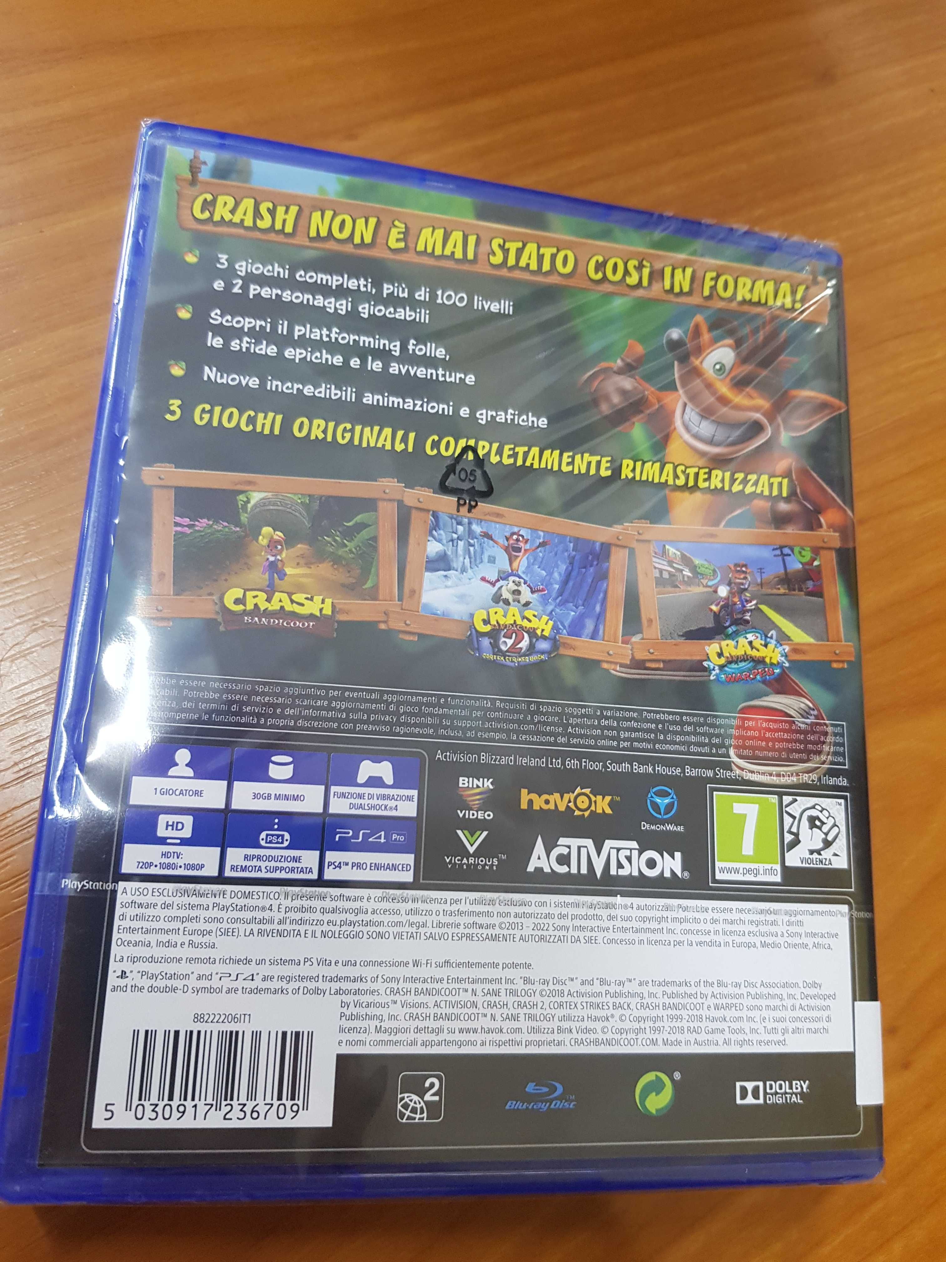 Crash Bamdicoot N.sane Trilogy PS4 (Nowa) Sklep Iława
