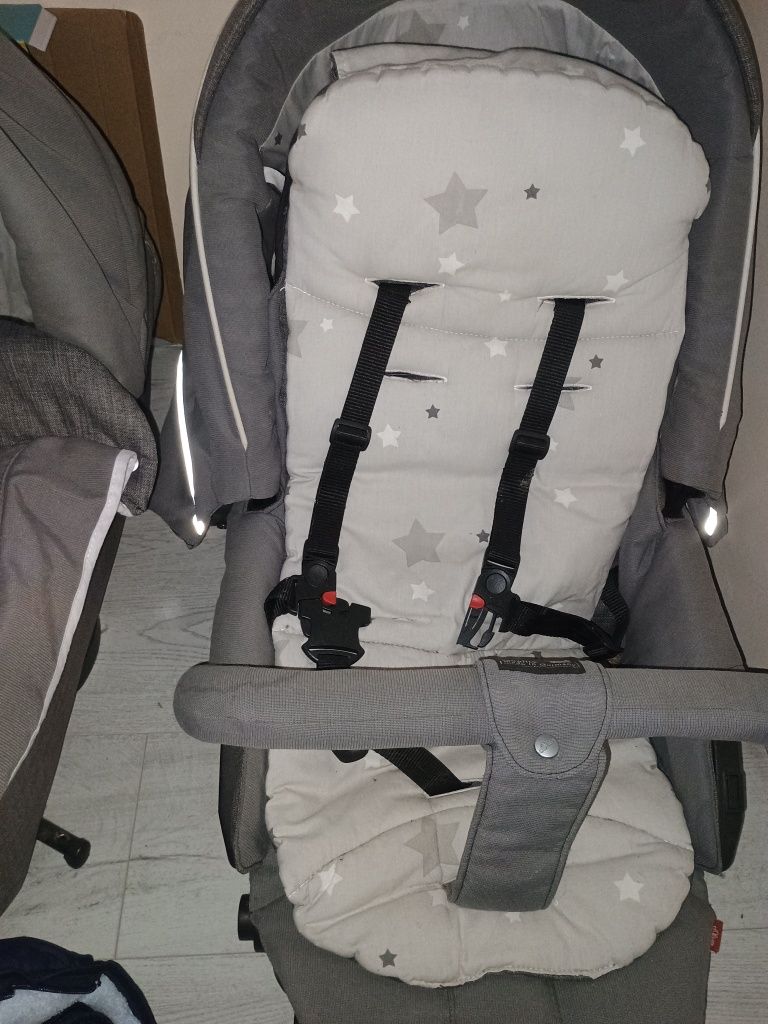 Wózek gondola + spacerówka+fotelik 3 w 1