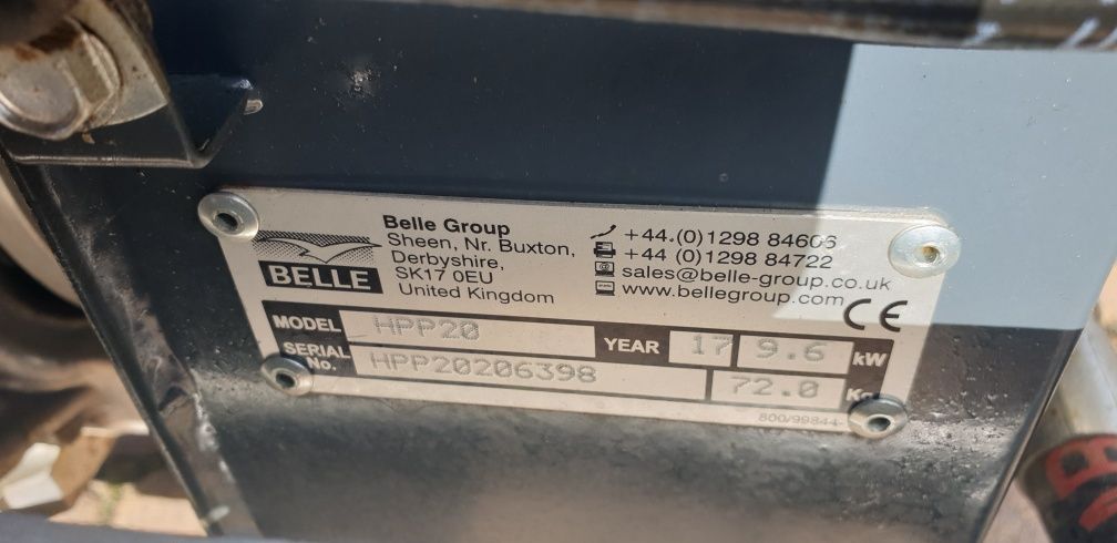 Stacja hydrauliczna  Belle model hpp20 2017rok gx 270 honda