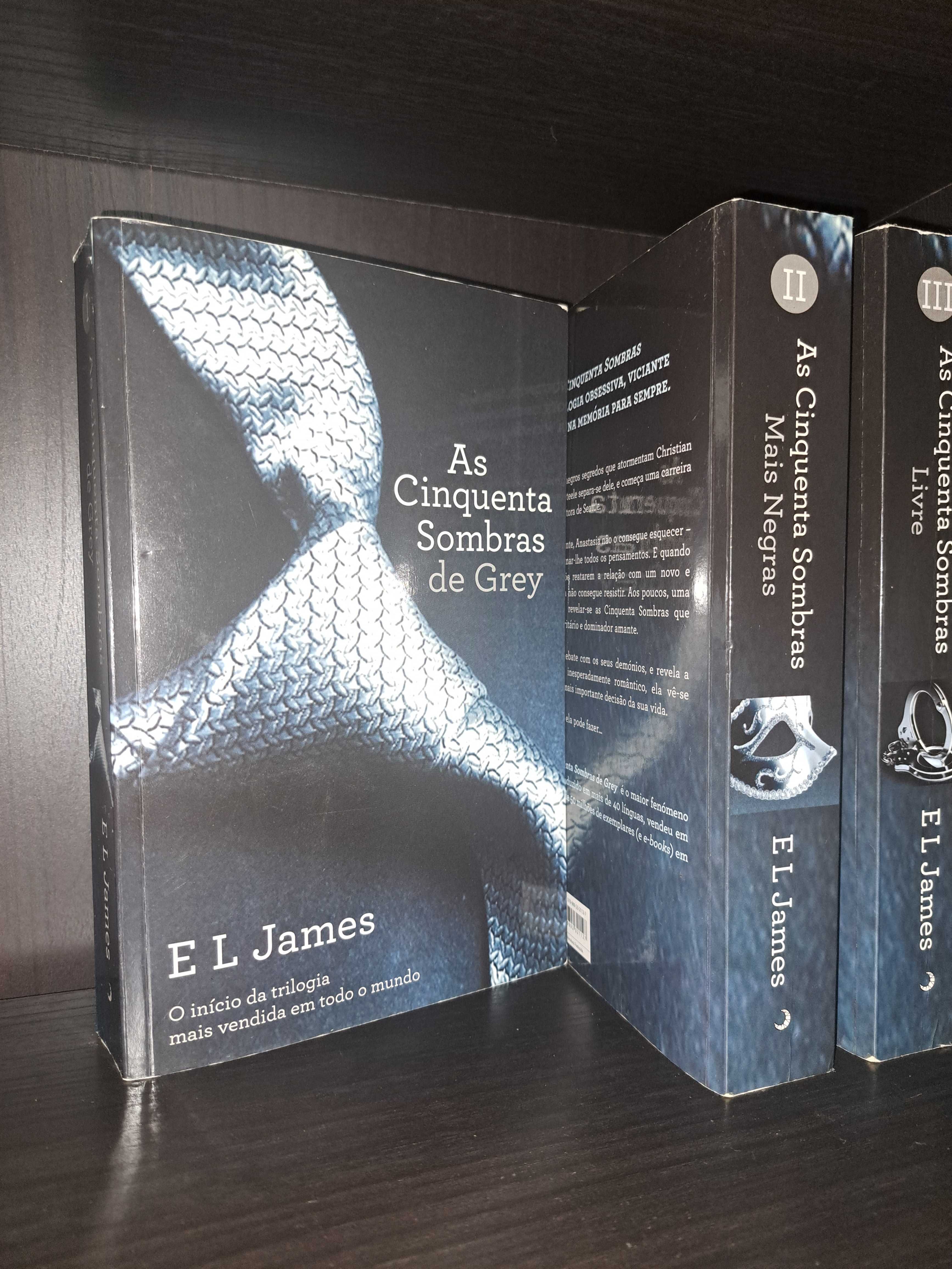 Livros triologia As Cinquenta Sombras de Grey, de E. L. James + GREY