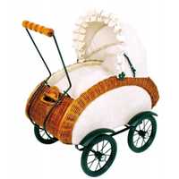 Плетеная ретро коляска для кукол Artwares (Германия) LEONOR