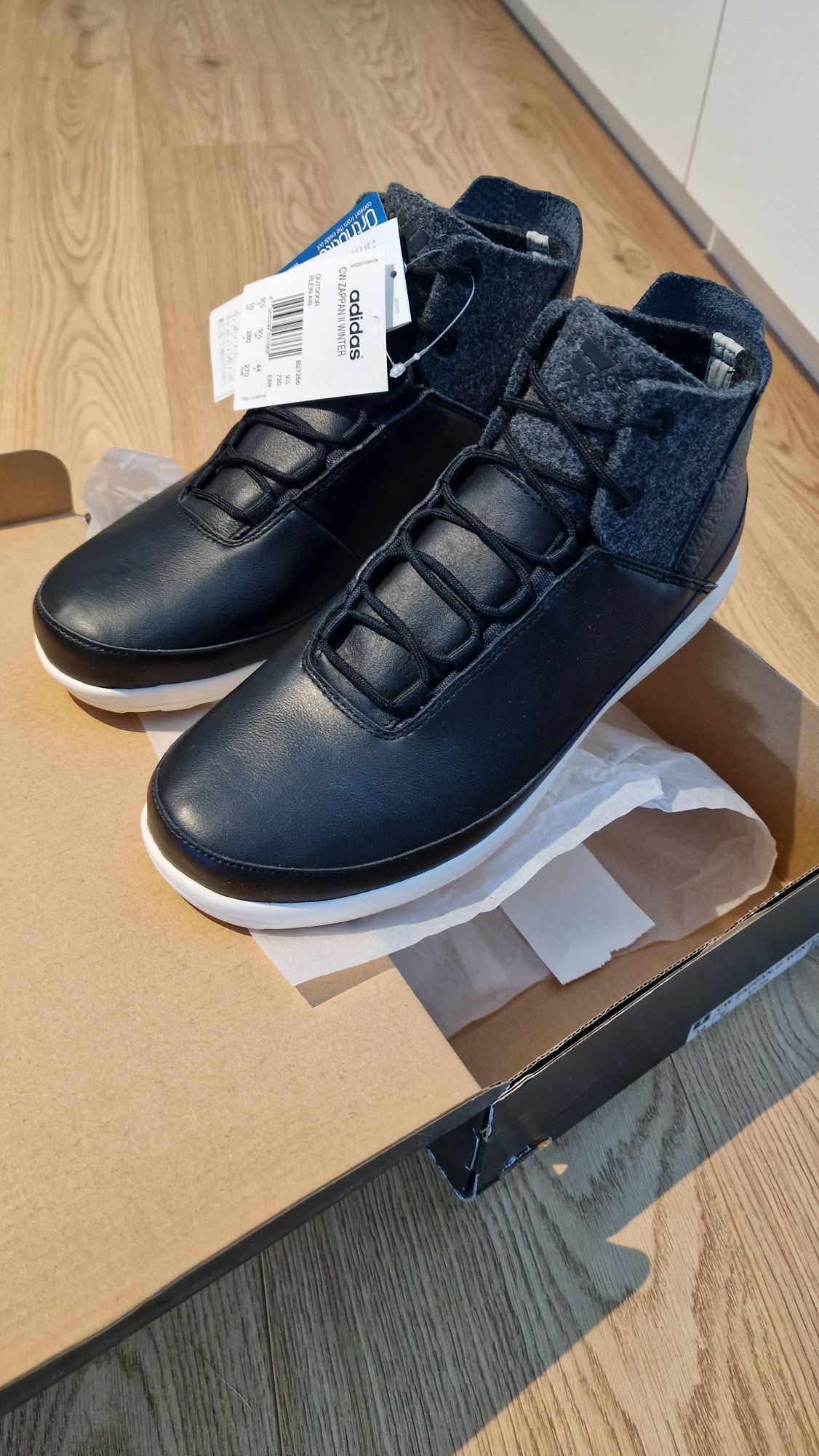 Adidas Zappan II Winter MID buty zimowe trekkingowe skóra filc