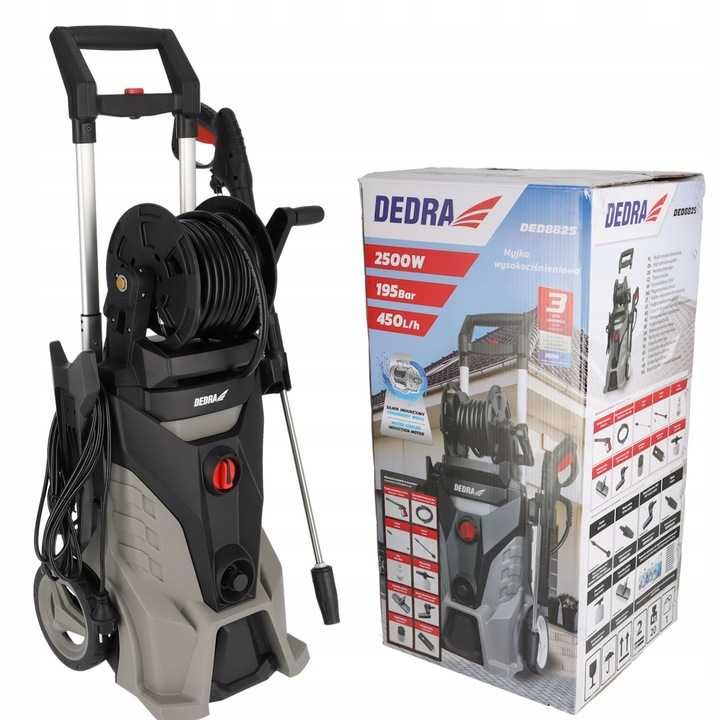 MYJKA CIŚNIENIOWA DED8825, 2000W 195bar Indukcyjny Wąż 10m , alu pompa